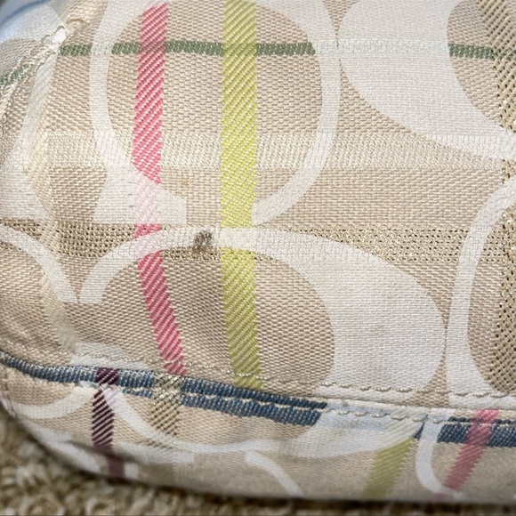 Coach Poppy Tattersall Signature Plaid Tote - Picture 9 of 15